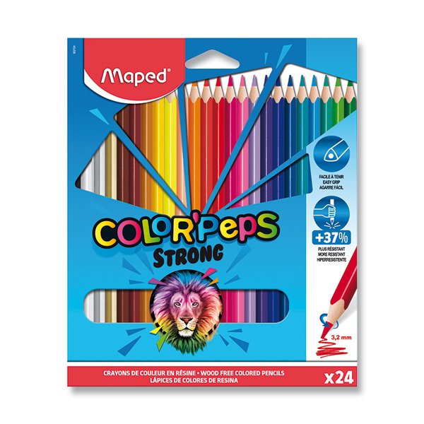 Pastelky MAPED COLOR'PEPS STRONG - 24 barev