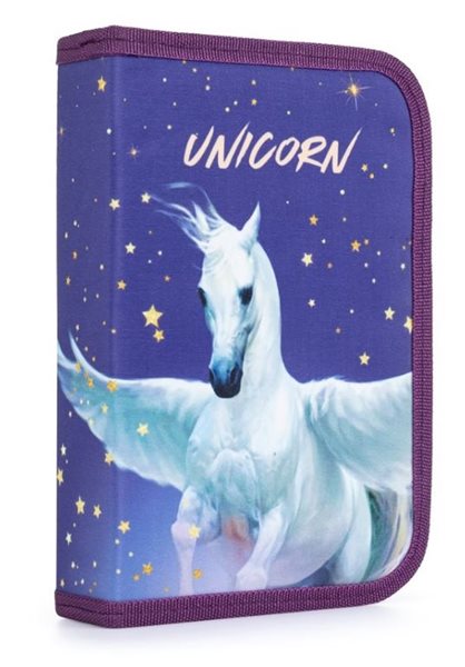 Penál 1patrový 2 klopy prázdný OXY - Unicorn Pegas