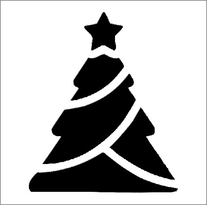 Plastová šablona - Vánoční strom
