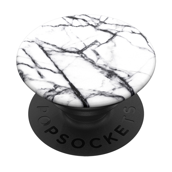 PopSockets Original PopGrip - Bílo-černý mramor (Dove White Marble)