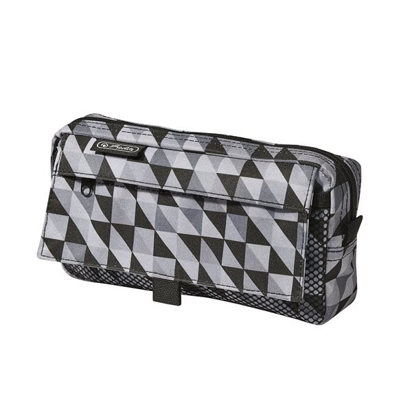 Pouzdro Herlitz - 2 kapsy - Geometric Black