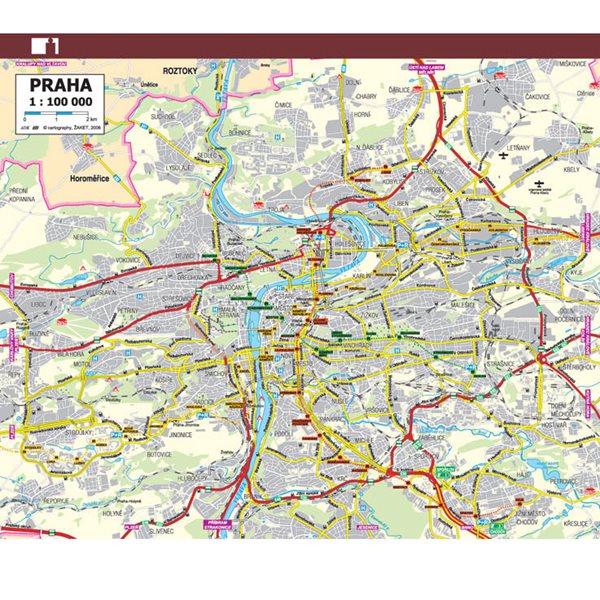 ADK Mapa ČR a Prahy A5 (1 dvojlist)