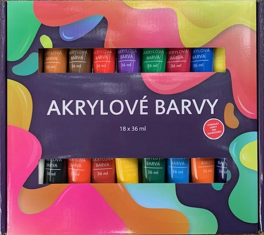 Akrylové barvy - 18 x 36 ml