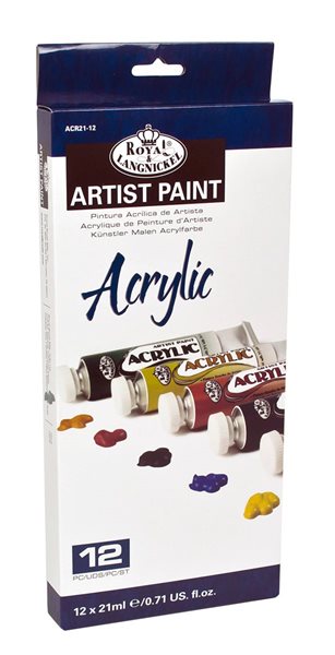 Akrylové barvy R&L - ARTIST 12x21ml