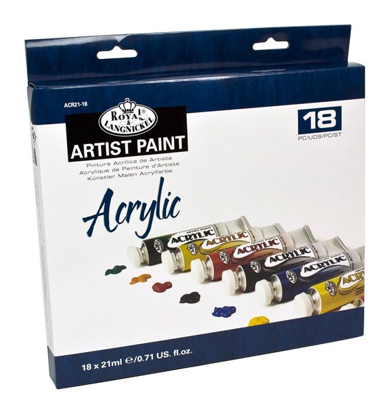 Akrylové barvy R&L - ARTIST 18x21ml