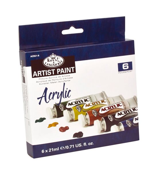 Akrylové barvy R&L - ARTIST 6x21ml