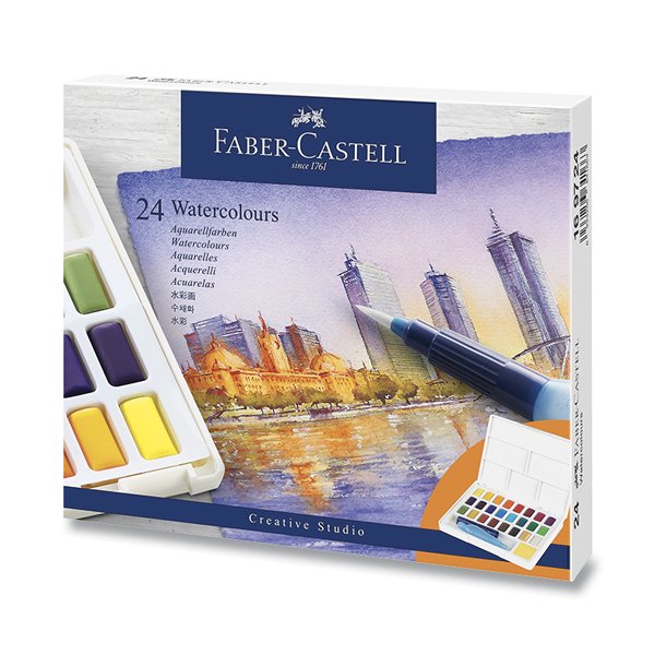 Akvarelové barvy Faber-Castell s paletou