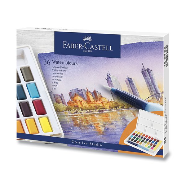 Akvarelové barvy Faber-Castell s paletou