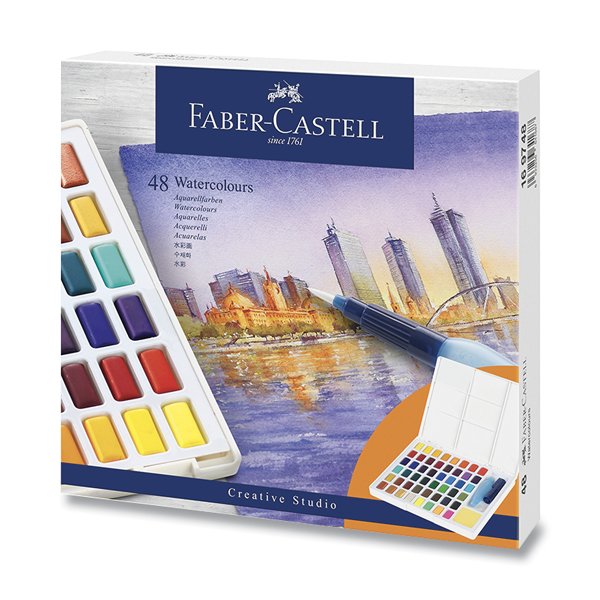 Akvarelové barvy Faber-Castell s paletou