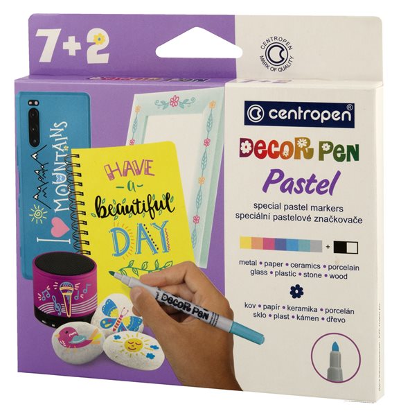 Centropen Decor pen Pastel 2738/7+2