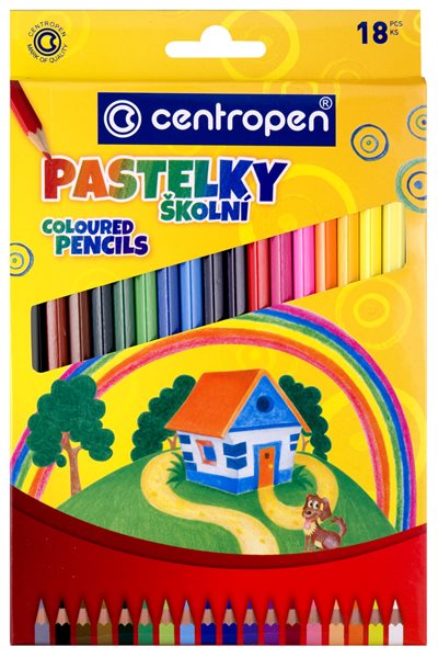 Centropen Školní pastelky - sada 18 barev