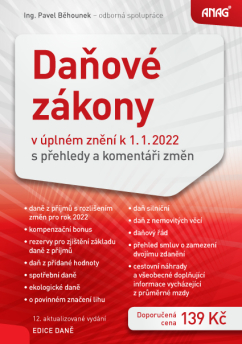 Daňové zákony 2022 - Ing. Pavel Běhounek - A4