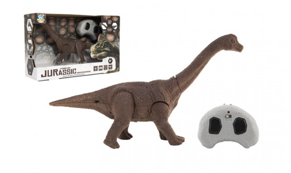 Dinosaurus na ovládání IC plast 27 cm na baterie se světlem se zvukem