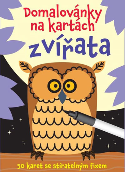 Domalovánky na kartách - Zvířata (Krabička + fix + 50 karet) - neuveden