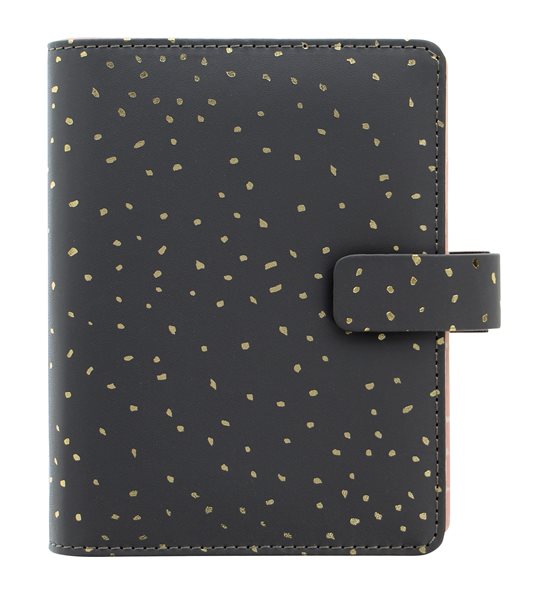 Filofax Kroužkový diář 2022 Confetti Charcoal kapesní