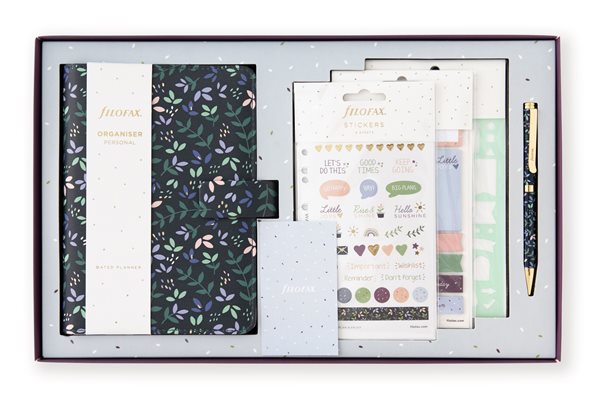 Filofax Kroužkový diář 2022 Garden Dusk osobní - dárková sada