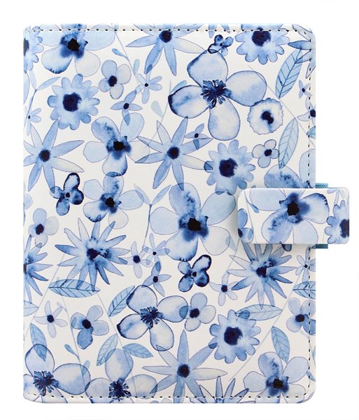 Filofax Kroužkový diář 2022 Indigo Floral kapesní - 145 x 115 x 30 mm