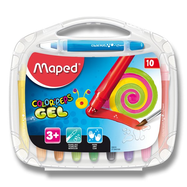 Gelové pastely MAPED COLOR’PEPS GEL - 10 barev