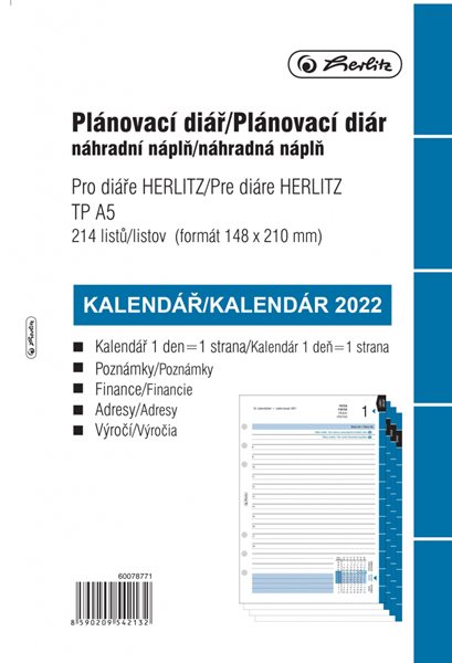 Herlitz Náplň do diáře 2022