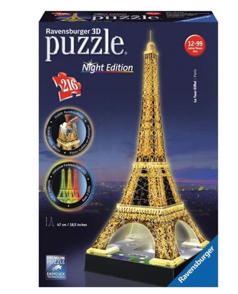 Puzzle 3D Eiffelova věž (Noční edice)
