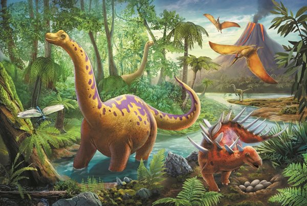 Puzzle Dinosauři 33 x 22cm 60 dílků