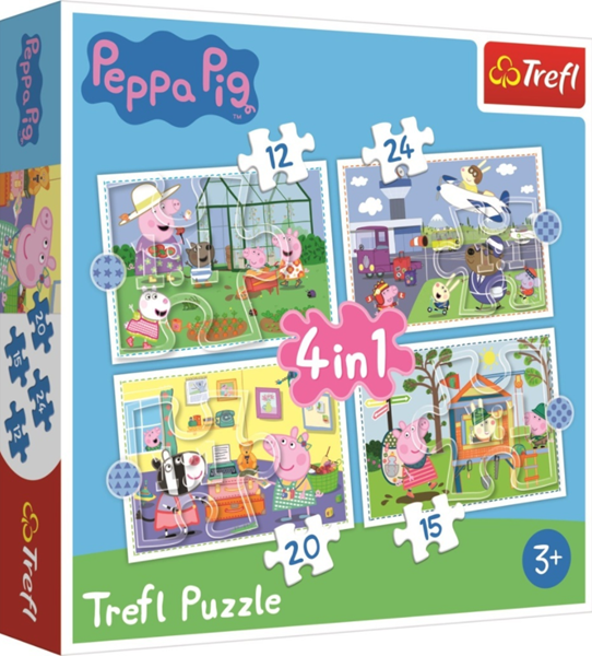 Puzzle Peppa Pig Vzpomínka na prázdniny 4 v 1