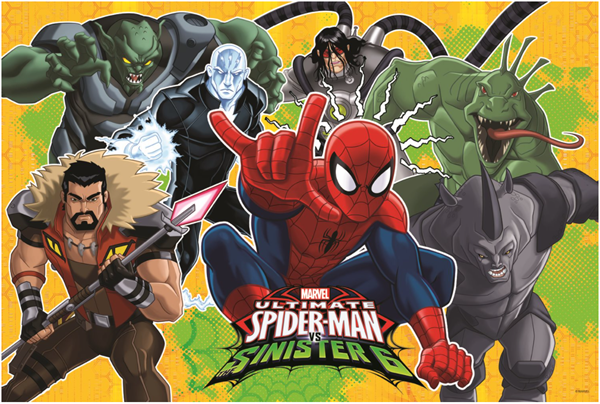 Puzzle Spiderman vs Sinister 6 Disney 260 dílků