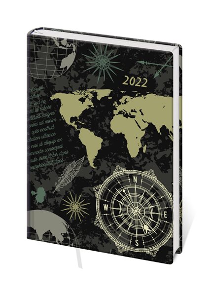 Stil Diář 2022 LYRA B6 denní - Continents - 12 x 16