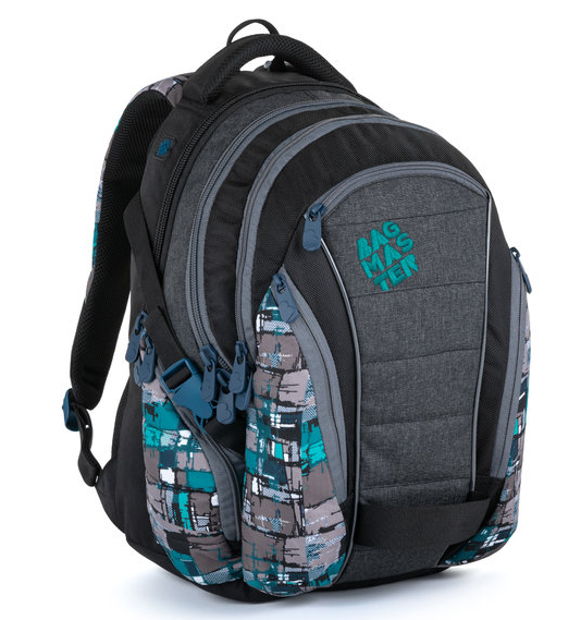 Studentský batoh Bagmaster - BAG 21 B GREEN/GRAY