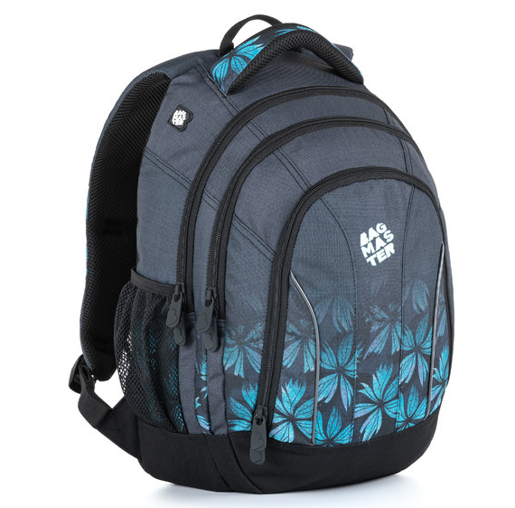 Studentský batoh Bagmaster - SUPERNOVA 21 B BLACK/TURQUOISE