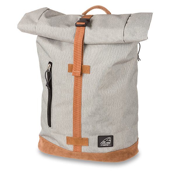 Studentský zavinovací batoh WALKER Roll-up Concept - Grey