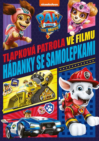 Tlapková patrola ve filmu - Hádanky se samolepkami - Kolektiv - 210x297 mm