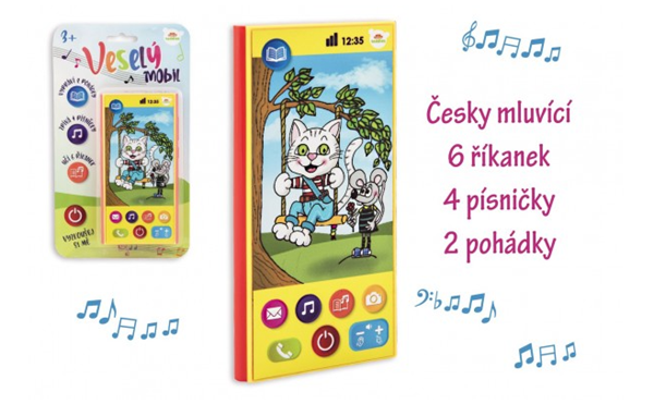 Veselý Mobil - Telefon plast česky mluvící 7