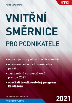 Vnitřní směrnice pro podnikatele 2021 - Hana Kovalíková