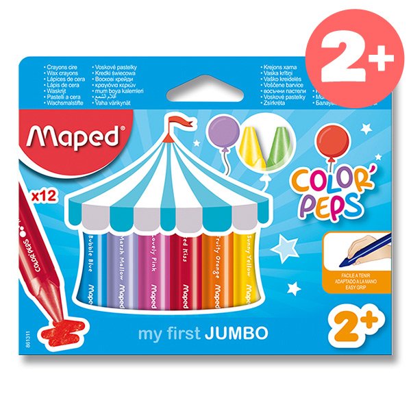 Voskovky MAPED COLOR'PEPS WAX JUMBO - 12 barev