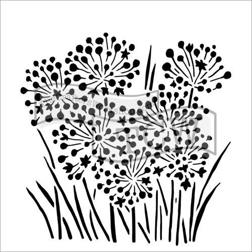 Plastová šablona - Cibulové květy ( 15
