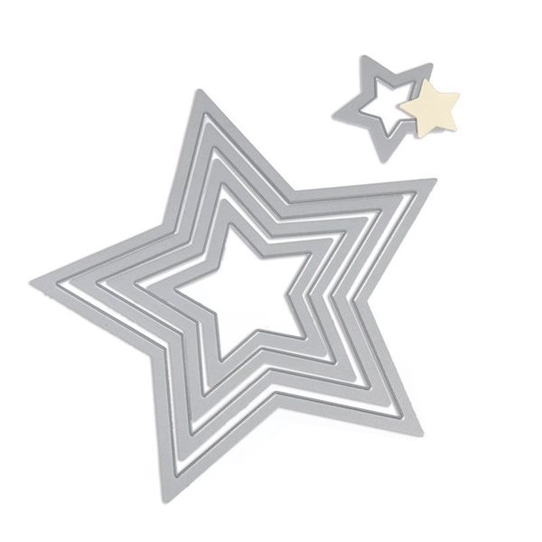 Vyřezávací kovové šablony Framelits - Hvězdy (5ks)