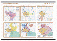 Vývoj českého státu I. (9. - 16. stol.) nástěnná mapa - 1360x960