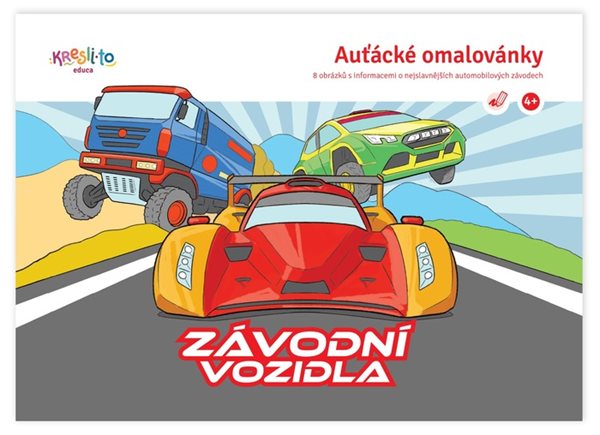 Závodní vozidla - auťácke omalovánky