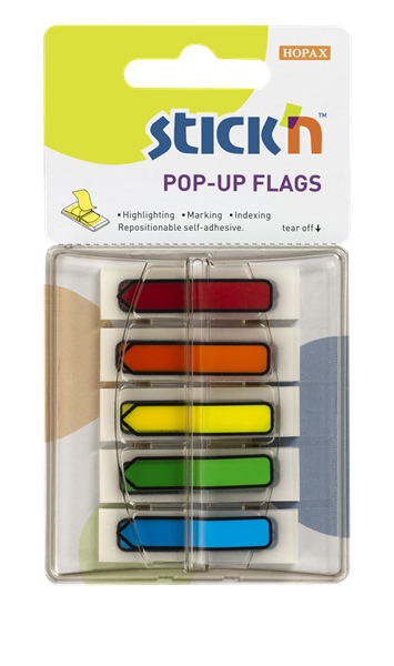 Plastové samolepicí záložky Stick'n POP-UP 45 × 12 mm