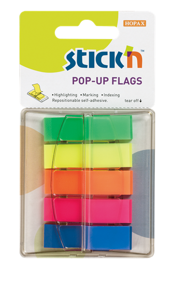 Plastové samolepicí záložky Stick'n POP-UP 45 × 12 mm