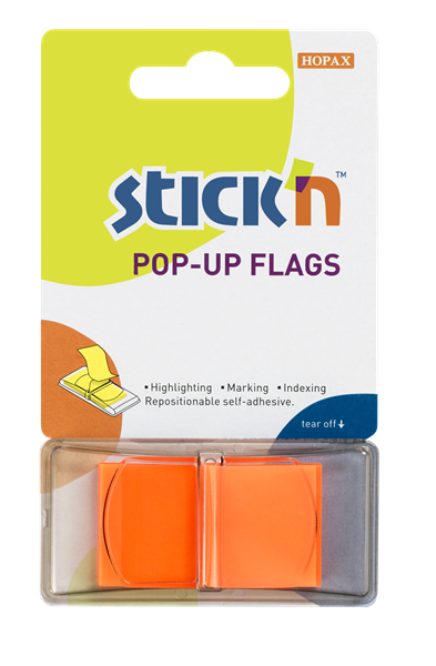 Plastové samolepicí záložky Stick'n POP-UP 45 × 25 mm