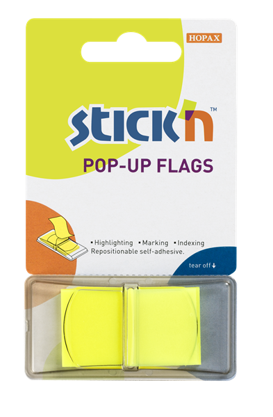 Plastové samolepicí záložky Stick'n POP-UP 45 × 25 mm