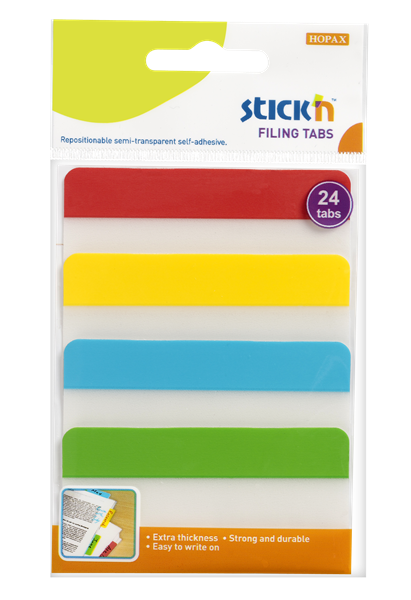 Plastové samolepicí záložky Stick'n extra pevné