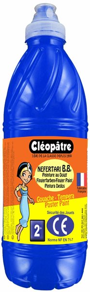 Prstová barva - tempera NEFERTARI BABY 1 Kg Ultramarínová Modrá