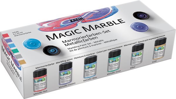 Sada Mramorovací barva Magic Marble metalická 6 x 20 ml