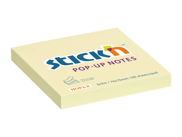 Samolepicí bloček Stick'n POP-UP 76 × 76 mm 100 lístků
