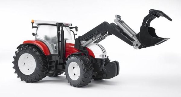 Traktor Steyr CVT 6230 s předním nakladačem BRUDER