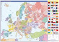 Evropa nástěnná administrativní mapa - 136x96 cm