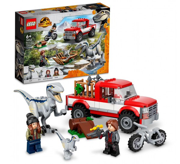 LEGO® Jurassic World™ 76946 Odchyt velociraptorů Blue a Bety